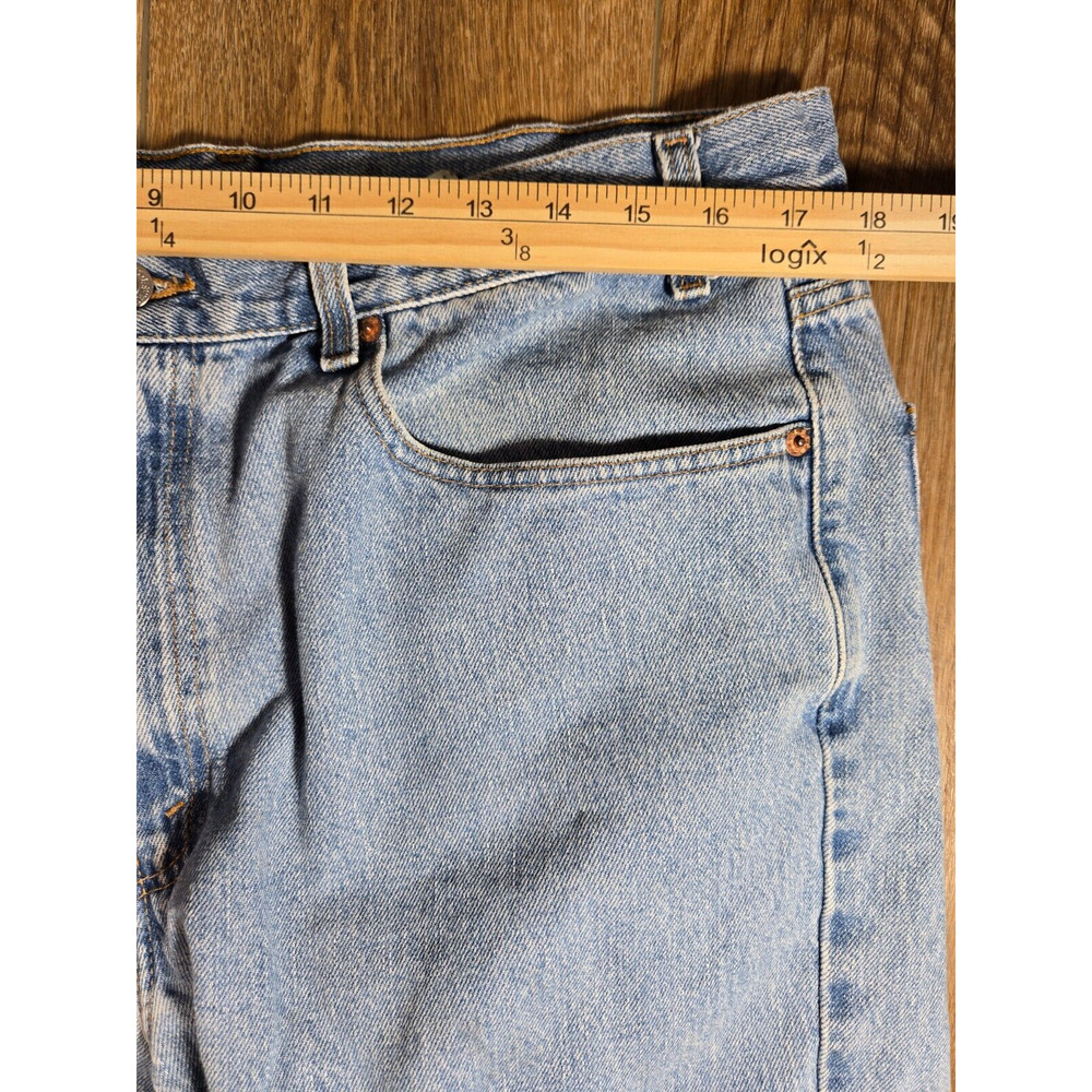 Vintage 90s Levi’s 550 Relaxed Fit Denim Jeans Mens 38x32 Blue Grunge Paint - Picture 6 of 14